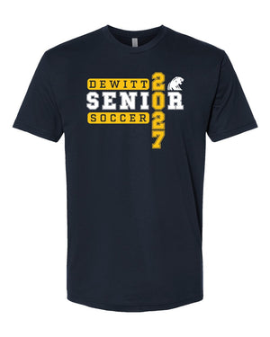 DeWitt Seniors Soccer T-Shirt Midnight Navy front view