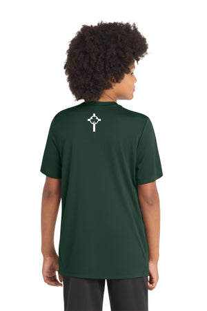 St. Patrick Basketball 2026 T-Shirt Forest Green back view