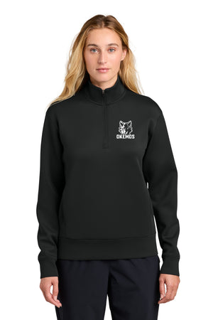 Okemos Fall Staff Shop Quarter Zip Black front view
