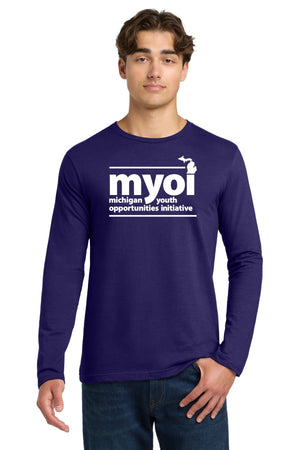 MYOI Allegan/Barry Fall Fundraiser Long Sleeve Fan Dark Purple front view