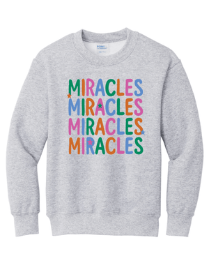 Custom Printed Apparel | Youth Crewneck Sweatshirt - Ash Grey | St. Martha School Spirit Wear - St. Martha OD