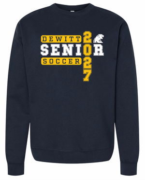 Custom Printed Apparel | Youth Crewneck Sweatshirt | DeWitt Seniors Soccer - DeWitt Seniors Soccer Q-00031
