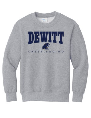 Custom Printed Apparel | Youth Crewneck Sweatshirt | DHS Sideline Cheer - DHS Cheer - 19819