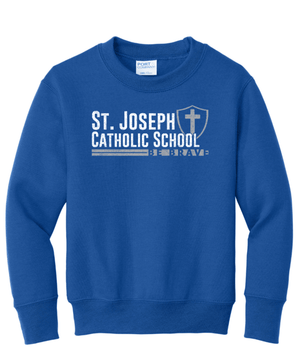 Custom Printed Apparel | Youth Crewneck Sweatshirt | St. Joseph Catholic School - St. Joseph Catholic School