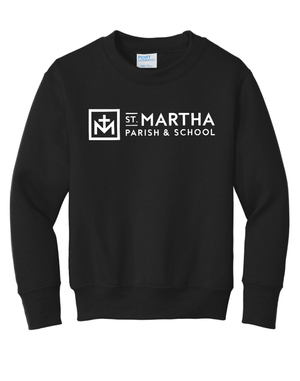 Custom Printed Apparel | Youth Crewneck Sweatshirt | St. Martha School Spirit Wear - St. Martha OD