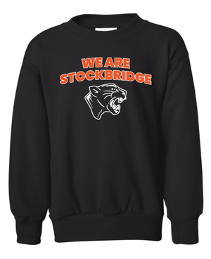 Custom Printed Apparel | Youth Crewneck Sweatshirt | Stockbridge Panthers - Stockbridge - 19879