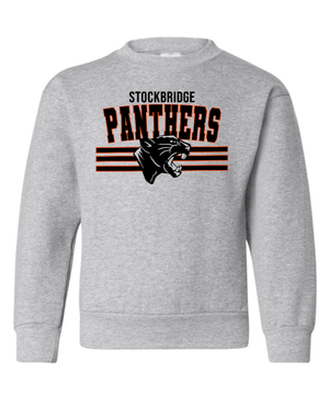Custom Printed Apparel | Youth Crewneck Sweatshirt | Stockbridge Panthers - Stockbridge - 19879