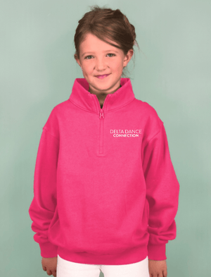 Custom Printed Apparel | Youth Custom 1/4 Zip Sweatshirt | Delta Dance Connection - DDC - 19306