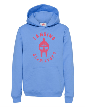 Custom Printed Apparel | Youth Custom Hoodie - Blue | Lansing Gladiators - Lansing Gladiators - 19512