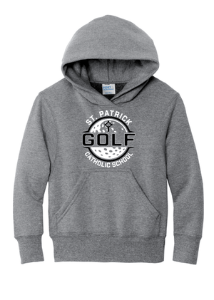 Custom Printed Apparel | Youth Custom Hoodie - Heather Grey | St. Patrick Golf - SP Golf - 19236