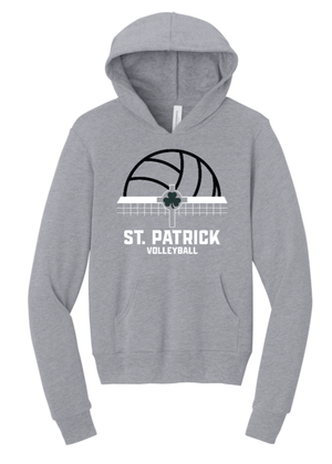 Custom Printed Apparel | Youth Custom Hoodie - Sponge Fleece | St. Patrick Volleyball - SP Vball - 19723