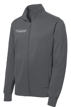 Custom Printed Apparel | Youth Custom Jacket - Dark Grey Full Zip | Delta Dance Connection - Company Team - DDC - 19305