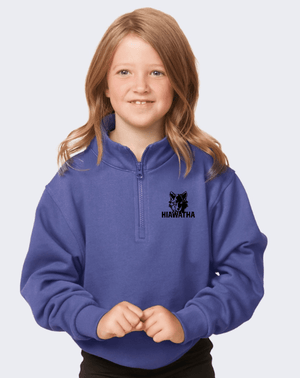 Custom Printed Apparel | Youth Custom Quarter-Zip | Hiawatha Elementary - Hiawatha Elementary - 19891