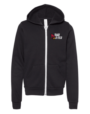 Custom Printed Apparel | Youth Custom Sweatshirt - Black Full Zip | Portland MS Track & Field - Portland MS T&F - 19117