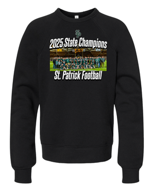 Custom Printed Apparel | Youth Custom Sweatshirt - Crewneck | St. Patrick Football - 2025 State Champs - SP Football State Champs - 18873