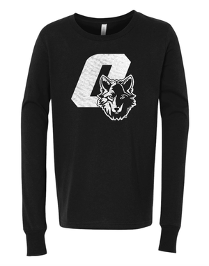 Custom Printed Apparel | Youth Custom T-Shirt - Black Long Sleeve | Okemos Public Montessori - OPM Spring - 19289