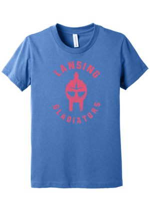 Custom Printed Apparel | Youth Custom T-Shirt - Blue | Lansing Gladiators - Lansing Gladiators - 19512