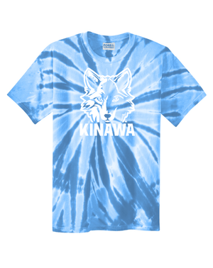 Custom Printed Apparel | Youth Custom T-Shirt - Blue Tie Dye | Kinawa Middle School - Kinawa - 19332