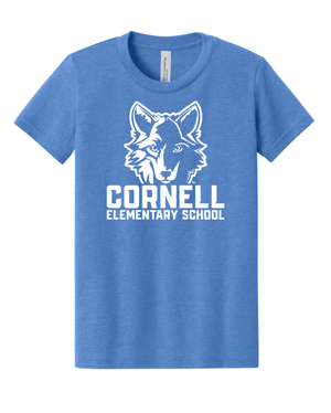 Custom Printed Apparel | Youth Custom T-Shirt - Columbia Blue | Cornell Elementary - Cornell - 19125