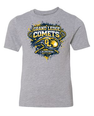 Custom Printed Apparel | Youth Custom T-Shirt | Grand Ledge Lacrosse - GL Lacrosse - 19166