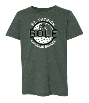 Custom Printed Apparel | Youth Custom T-Shirt - Heather Forest | St. Patrick Golf - SP Golf - 19236