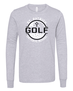 Custom Printed Apparel | Youth Custom T-Shirt - Heather Grey Long Sleeve | St. Patrick Golf - SP Golf - 19236