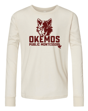 Custom Printed Apparel | Youth Custom T-Shirt - Natural Long Sleeve | Okemos Public Montessori - OPM Spring - 19289