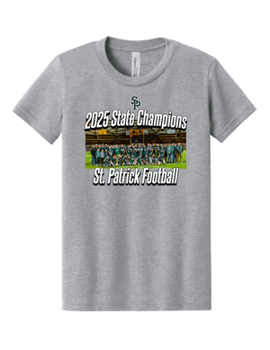 Custom Printed Apparel | Youth Custom T-Shirt | St. Patrick Football - 2025 State Champs - SP Football State Champs - 18873