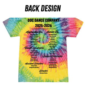 Custom Printed Apparel | Youth Custom T-Shirt - Tie Dye | Delta Dance Connection - Company Team - DDC - 19305