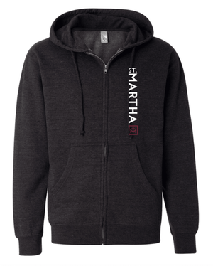 Custom Printed Apparel | Youth Full Zip Hoodie - Charcoal Heather | St. Martha School Spirit Shop - St. Martha OD