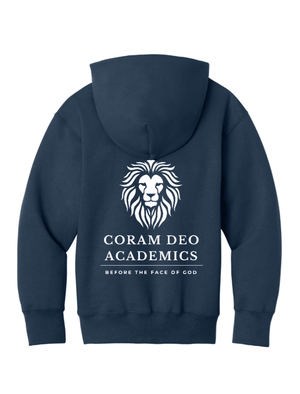 Custom Printed Apparel | Youth Full Zip Hoodie | Coram Deo Academics - Coram Deo 2026 - 19830