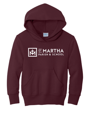 Custom Printed Apparel | Youth Hoodie | St. Martha School Spirit Wear - St. Martha OD