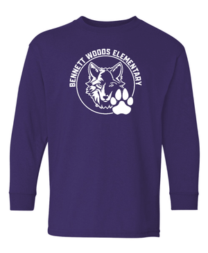 Custom Printed Apparel | Youth Long Sleeve T-Shirt | Bennett Woods Elementary - Bennett Woods Elementary