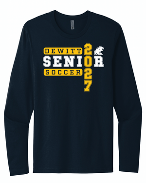Custom Printed Apparel | Youth Long Sleeve T-Shirt | DeWitt Seniors Soccer - DeWitt Seniors Soccer Q-00031