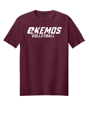Custom Printed Apparel | Youth Maroon T-Shirt | Okemos Volleyball - Okemos Volleyball 19902