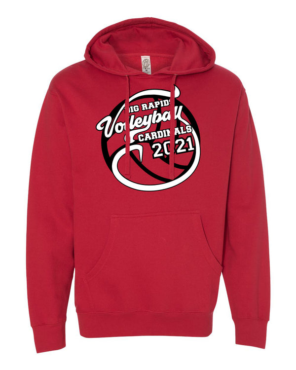 Big Rapids Middle School Volleyball Hoodie (Red)