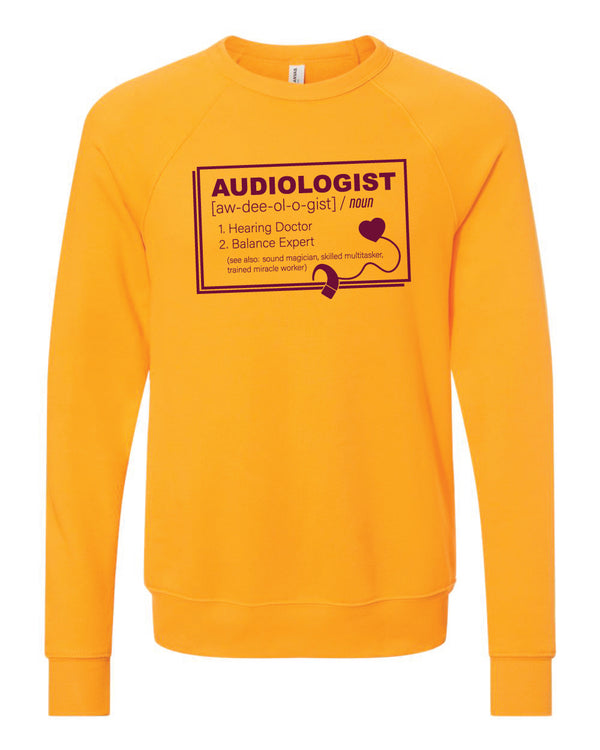 CMU Audiology Definition- Unisex Crew Neck Sweatshirt