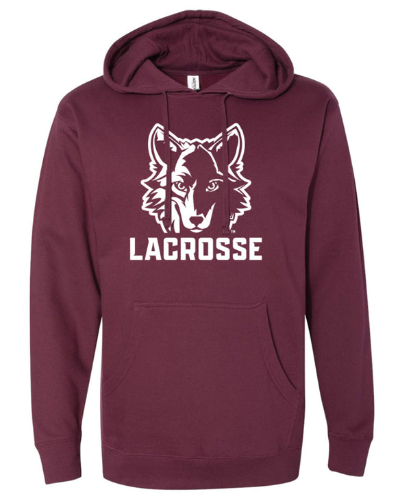 Okemos Wolves Lacrosse - Unisex Adult Maroon Hoodie