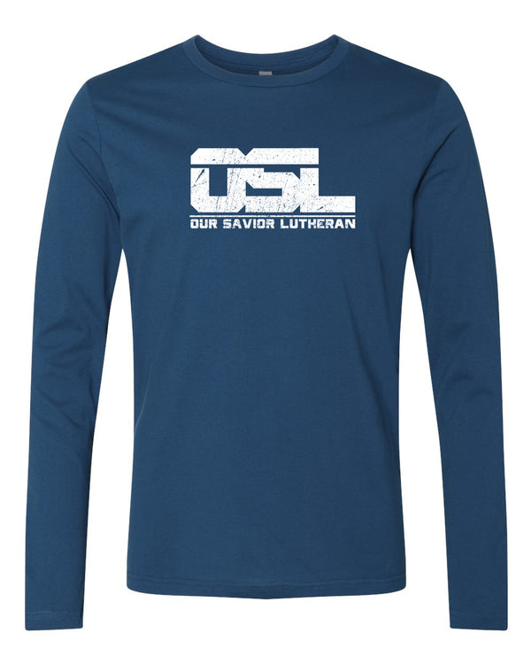 Our Savior Lutheran Long Sleeve T-shirt (Blue)