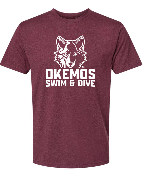 Okemos Swim & Dive - Unisex Maroon T-Shirt