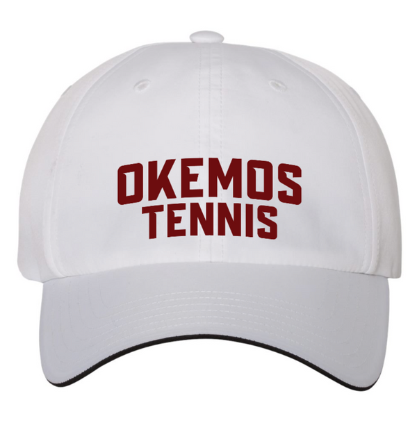 Okemos Tennis - Adidas White Hat Script