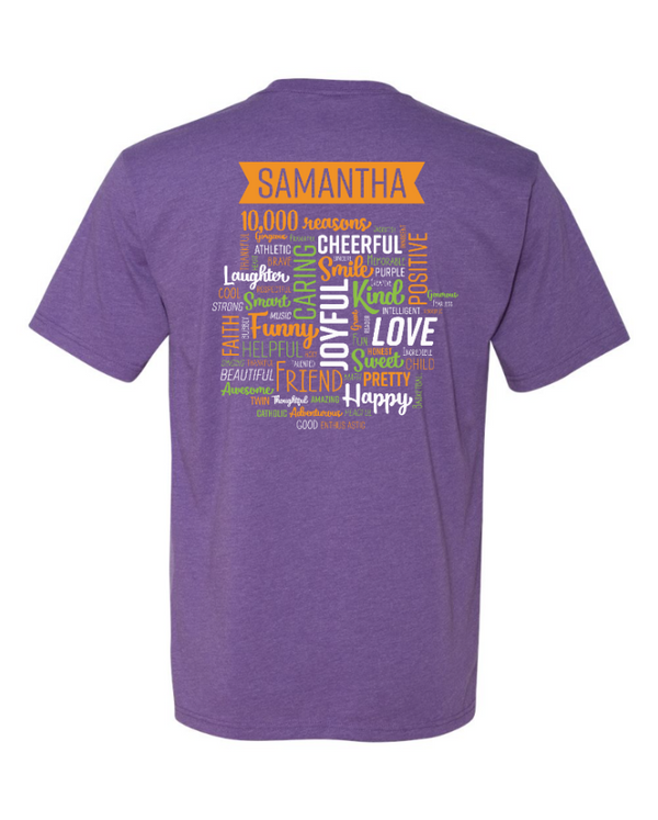 Stay Positive - Youth T-shirt (Blue, Purple, Grey)
