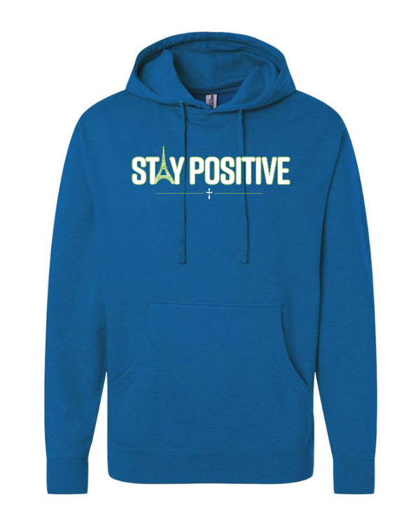 Stay Positive - Hooded Sweatshirt (Blue)