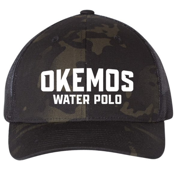 Okemos Boys Water Polo - Black Camo Hat