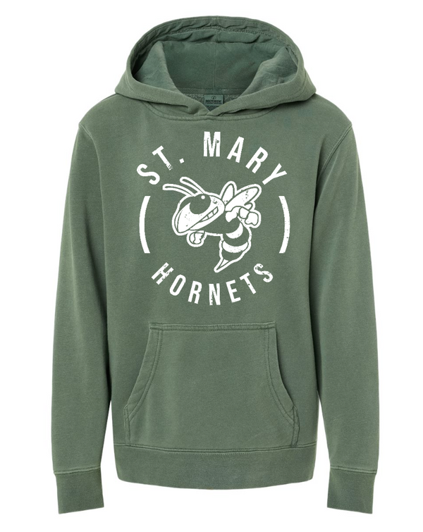 St. Mary School - Unisex Green Hornet Hoodie - Youth