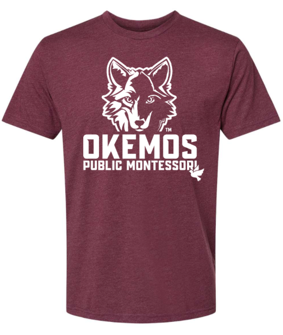 Okemos Montessori - Adult Unisex T-Shirt - Maroon