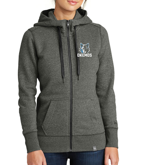 Bennett Woods Elementary - New Era - Embroidered Ladies French Terry Full-Zip Hoodie