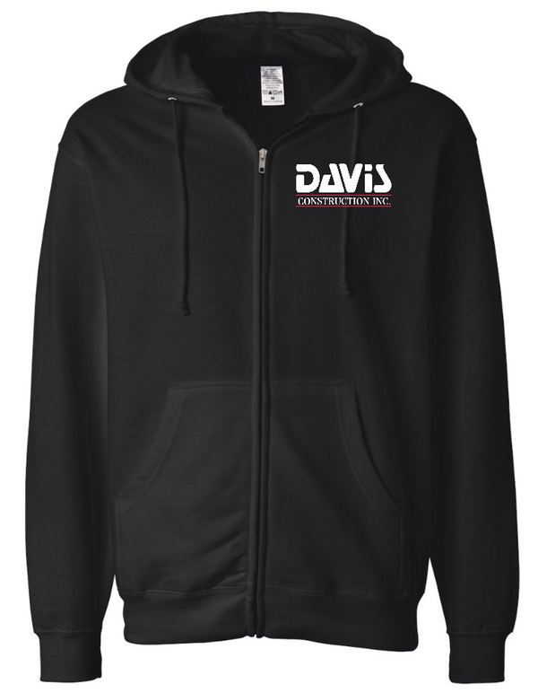 Davis Construction - Hooded Zippered Sweatshirt