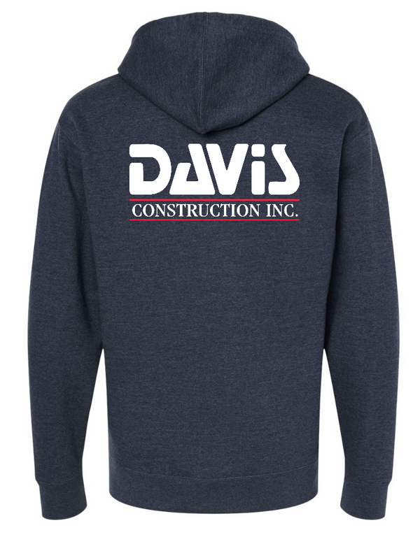 Davis Construction - Hooded Zippered Sweatshirt