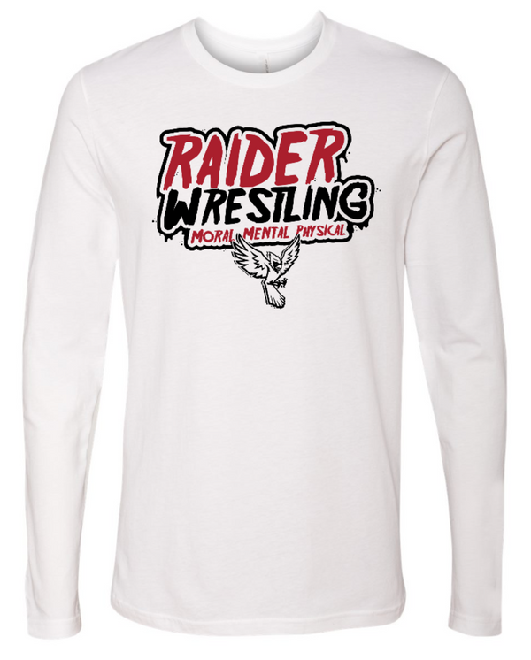 Raider Wrestling - Unisex Long Sleeve - White